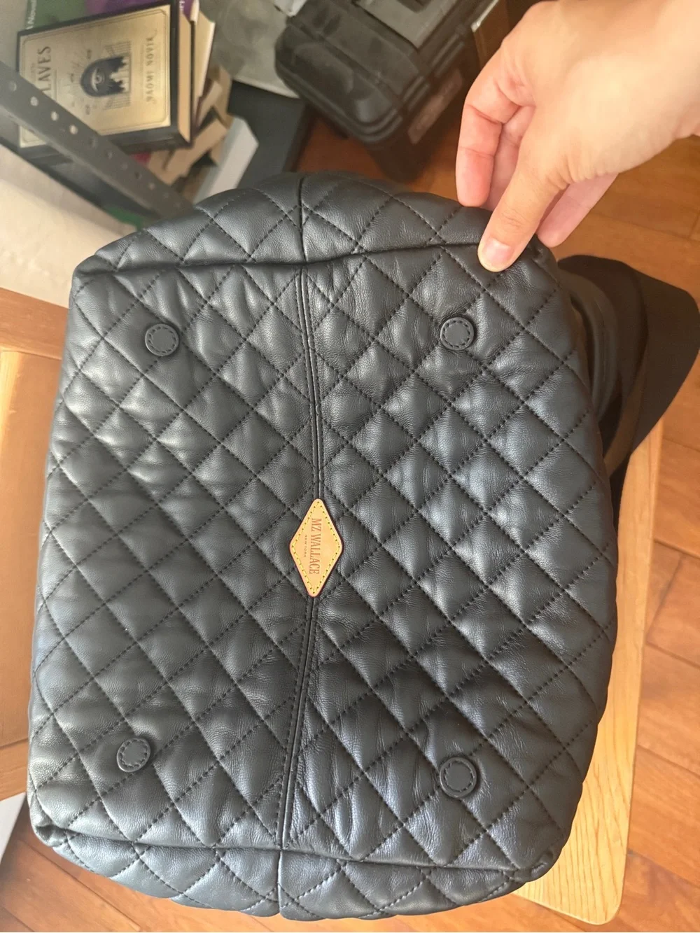 MZ Wallace Black Quilted Metro Tote